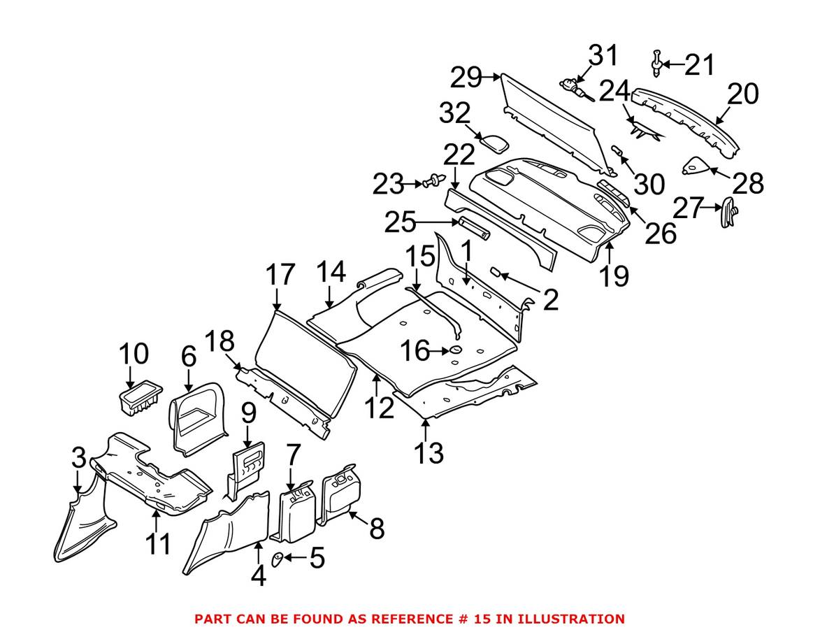 BMW Tension Strap - Trunk 51478136450